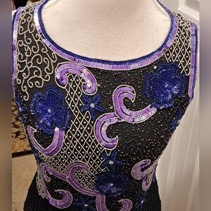 Vintage Beaded Formal Gown   Size M